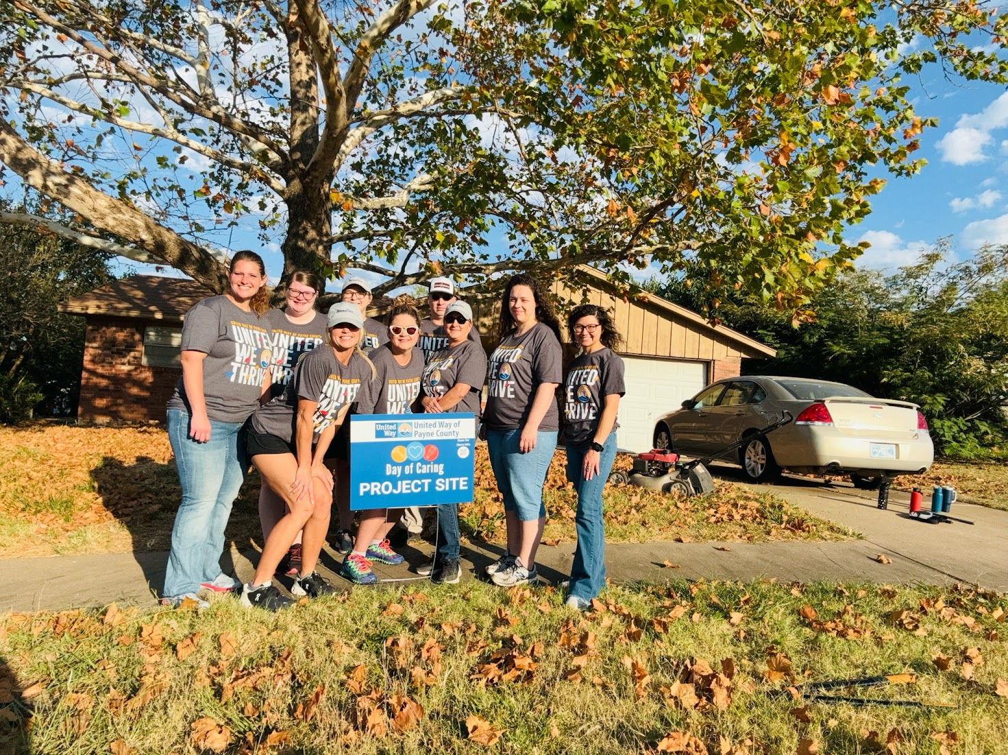 Day of Caring volunteers posing